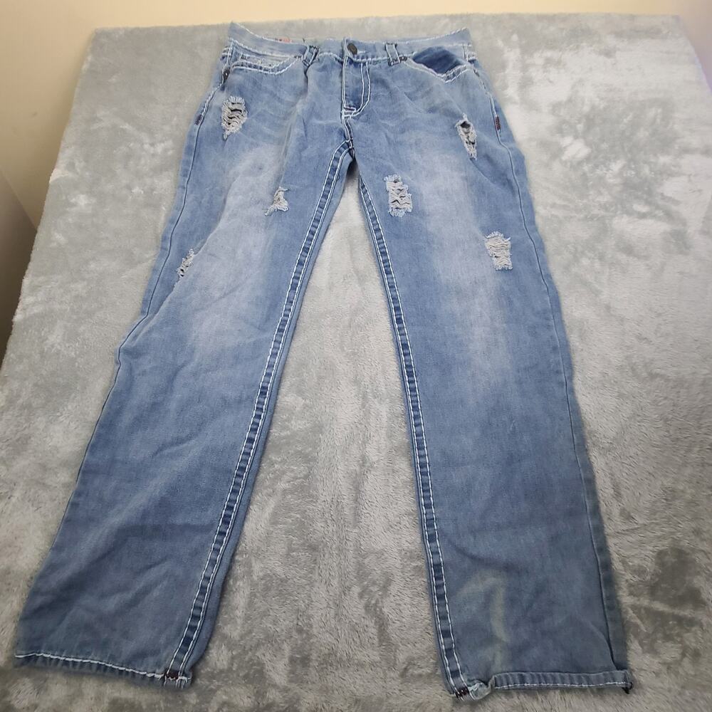 True Religion Jeans Mens 40x32 Denim Boot Cut Flare RN 112790 CA 30427 USA
